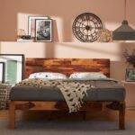 Sheesham Wood Bed Without Storage in Natural Finish