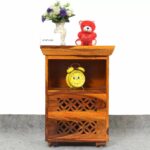 Solid Wood Bedside Table for Bedroom In Honey Finish