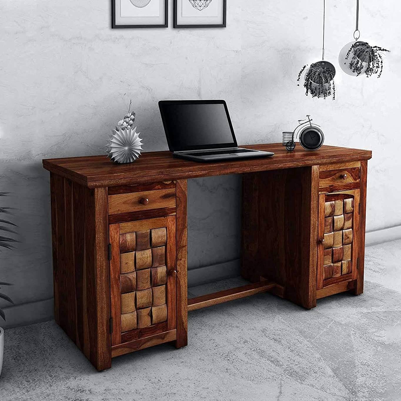 Wooden study online table pepperfry