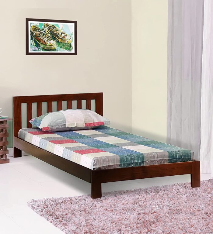 Solid Sheesham Wood Single Cot Bed For Bedroom