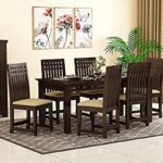 Solid Wood Dining Table and 6 Chair with Cushion | Dining Room Furniture