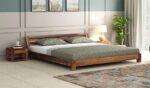 Solid Sheesham Wood Double Bed Teak Finish