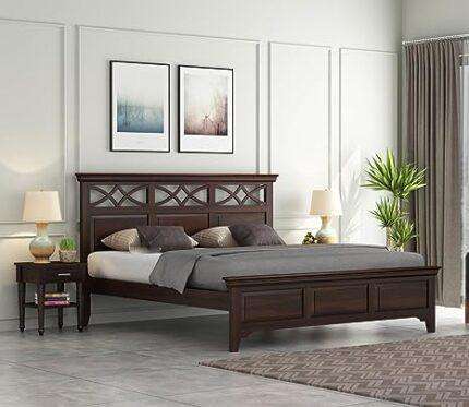 Wooden Queen Size Bed Without Storage