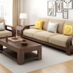 Sheesham Wooden Sofa Set 3+1+1 for Living Room