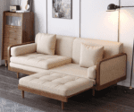 Japanese Sofa Bed with Rattan Wooden Frame (3)