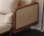 Japanese Sofa Bed with Rattan Wooden Frame (3)