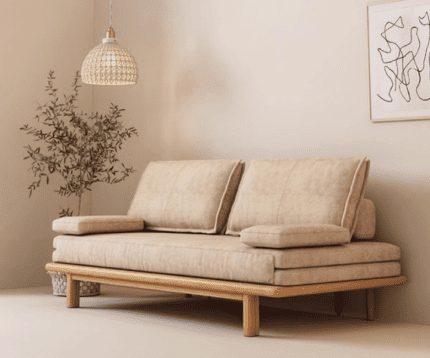 Modern Loveseat Pullout Wood Sleeper sofa (6)