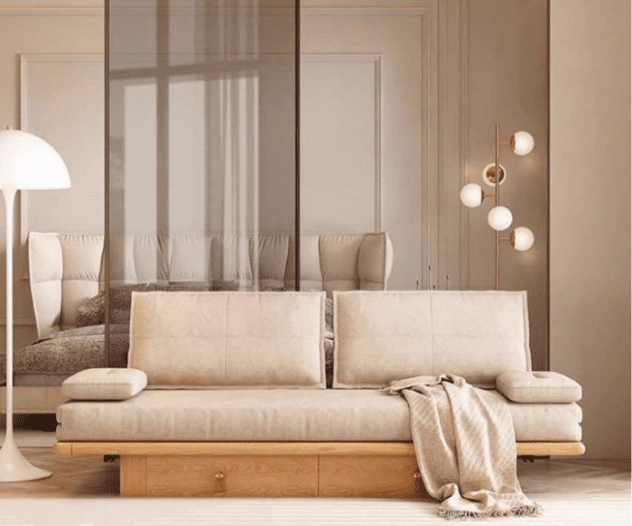 Wooden Pull Out Sofa Cum Bed With Drawers Storage (5)