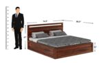 Navya Solid Wood King Bed with Box Storage - Image 3