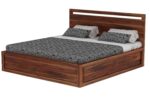 Navya Solid Wood King Bed with Box Storage - Image 4