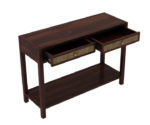 Solid Sheesham Wood Console Table Walnut Finish For Living Room (3)