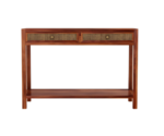 Solid Sheesham Wood Console Table for Living Room Honey Finish (4)